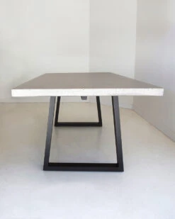 2.4m Sierra Elkstone Rectangular Dining Table – Speckled Grey With Black Powder Coated Legs -Abide Interiors Elkstone38 3