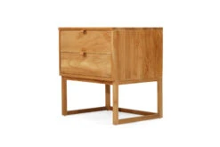 Flynn Bedside Table – 2 Drawer -Natural