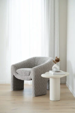 Freja Armchair – Mottled Taupe 24 Freja Armchair – Mottled Taupe -Abide Interiors Freja Armchair Taupe Lorenzo Side Styled 2