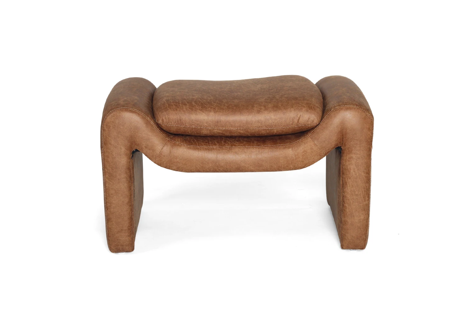 Freja Ottoman – Cognac Leather 6 Freja Ottoman – Cognac Leather - Image 4