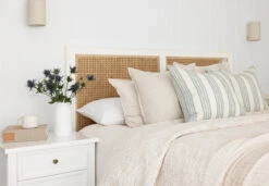 Hamilton Cane Bedhead – Queen Size – White 24 Hamilton Cane Bedhead – Queen Size – White -Abide Interiors Hamilton 3 drawer Bedside White 10