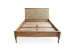 Hamilton Cane Bed – King Single Size – Low End – Weathered Oak -Abide Interiors Hamilton Bed WO No End 2