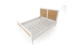 Hamilton Cane Bed – Double – White -Abide Interiors Hamilton Bed White 3 4