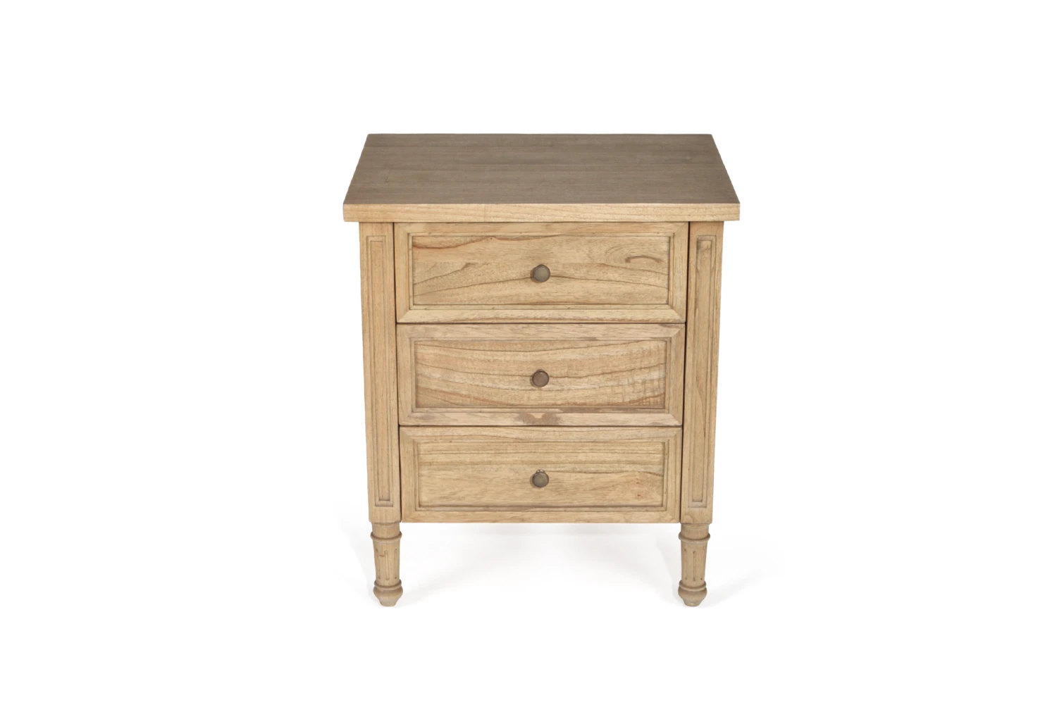 Hamilton Bedside Table – 3 Drawer – Weathered Oak 6 Hamilton Bedside Table – 3 Drawer – Weathered Oak - Image 4