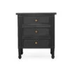 Hamilton Bedside Table – 3 Drawer – Black 2 Hamilton Bedside Table – 3 Drawer – Black -Abide Interiors Hamilton Bedside 57cm Black 3Drawer 1