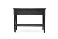 Hamilton Nightstand / Bedside – Black – 91cm