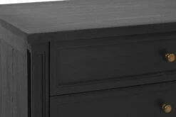 Hamilton Bedside Table/ Nightstand – 3 Drawer – Black – 91cm -Abide Interiors Hamilton Bedside 91cm Black 3Drawer 9