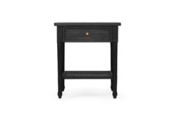 Hamilton Cane Bedside Table – Black