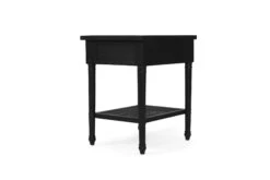 Hamilton Cane Bedside Table – Black -Abide Interiors Hamilton Bedside Black 57cm 8