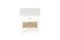 Hamilton Cane Bedside Table – White -Abide Interiors Hamilton Bedside Table White 3