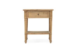 Hamilton Cane Bedside Table – Weathered Oak