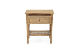 Hamilton Cane Bedside Table – Weathered Oak -Abide Interiors Hamilton Bedside WO 57cm 3