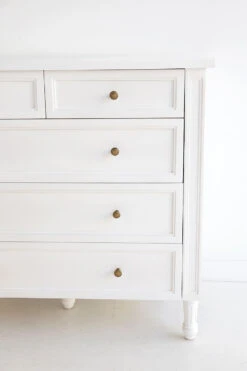 Hamilton Dresser – White – 5 Drawer -Abide Interiors Hamilton Dresser Five Drawer White 4