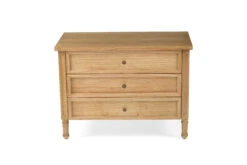 Hamilton Bedside Table/ Nightstand – 3 Drawer – Weathered Oak – 91cm -Abide Interiors Hamilton Nightstand 91cm WO 3DR 2