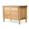 Hamilton Bedside Table/ Nightstand – 3 Drawer – Weathered Oak – 91cm -Abide Interiors Hamilton Nightstand 91cm WO 3DR 3