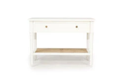 Hamilton Cane Nightstand / Bedside – White