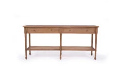 Hamilton Wide Console Table – Weathered Oak – 185cm