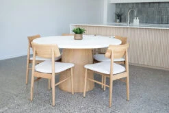 Harlow Dining Table – 160cm -Abide Interiors Harlow Dining Styled 1