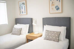 Harvey Upholstered Bedhead – Blue Grey -Abide Interiors Harvey Bedhead BlueGrey Single Styled 1