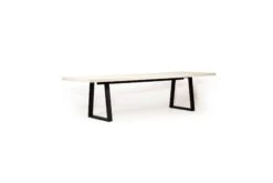 3.0m Sierra Elkstone Rectangular Dining Table – Beige With Black Powder Coated Legs -Abide Interiors IMG 0147 3000x