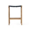 Pasadena Leather Saddle Stool – Woven Black -Abide Interiors IMG 4912