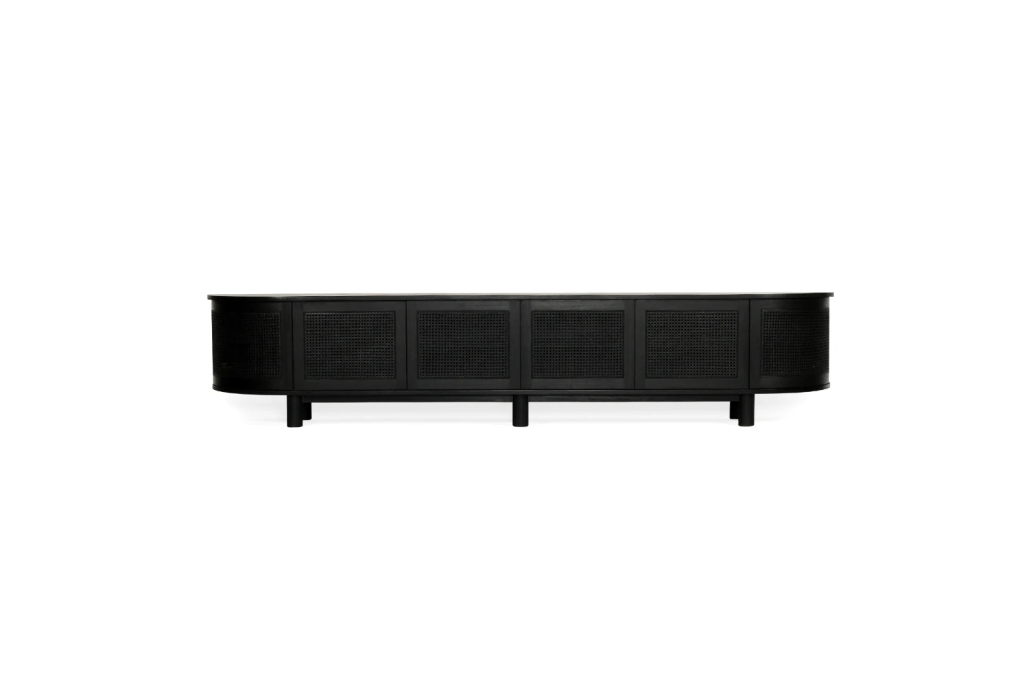 Iluka Entertainment Unit – Six Door – Black – Round End 3 Iluka Entertainment Unit – Six Door – Black – Round End