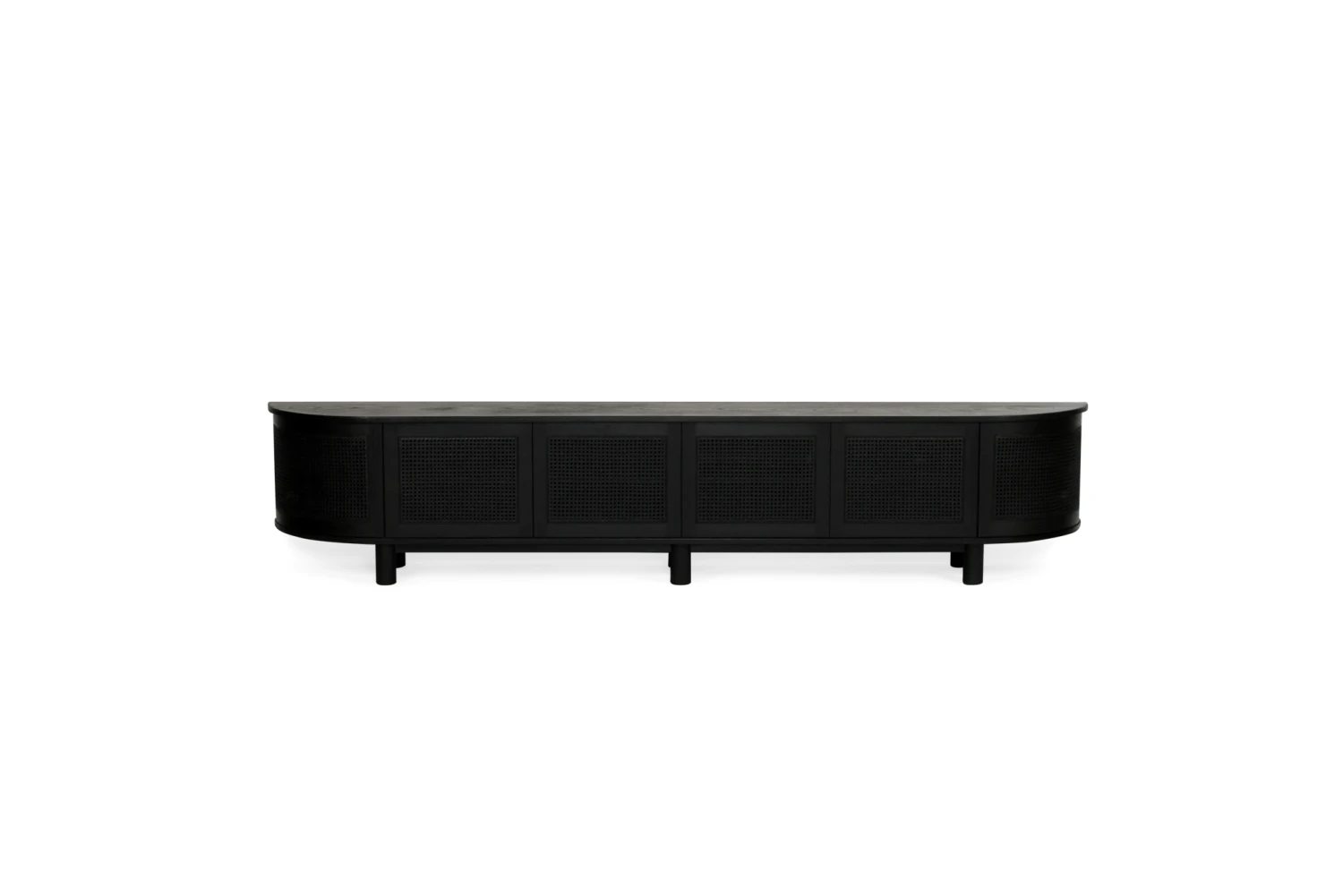 Iluka Entertainment Unit – Six Door – Black – Round End 6 Iluka Entertainment Unit – Six Door – Black – Round End - Image 4
