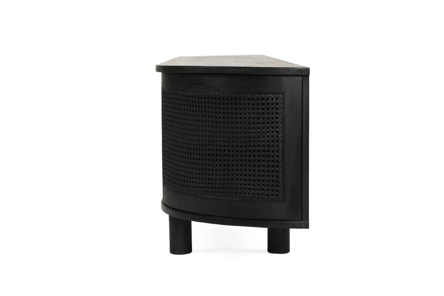 Iluka Entertainment Unit – Six Door – Black – Round End 8 Iluka Entertainment Unit – Six Door – Black – Round End - Image 6