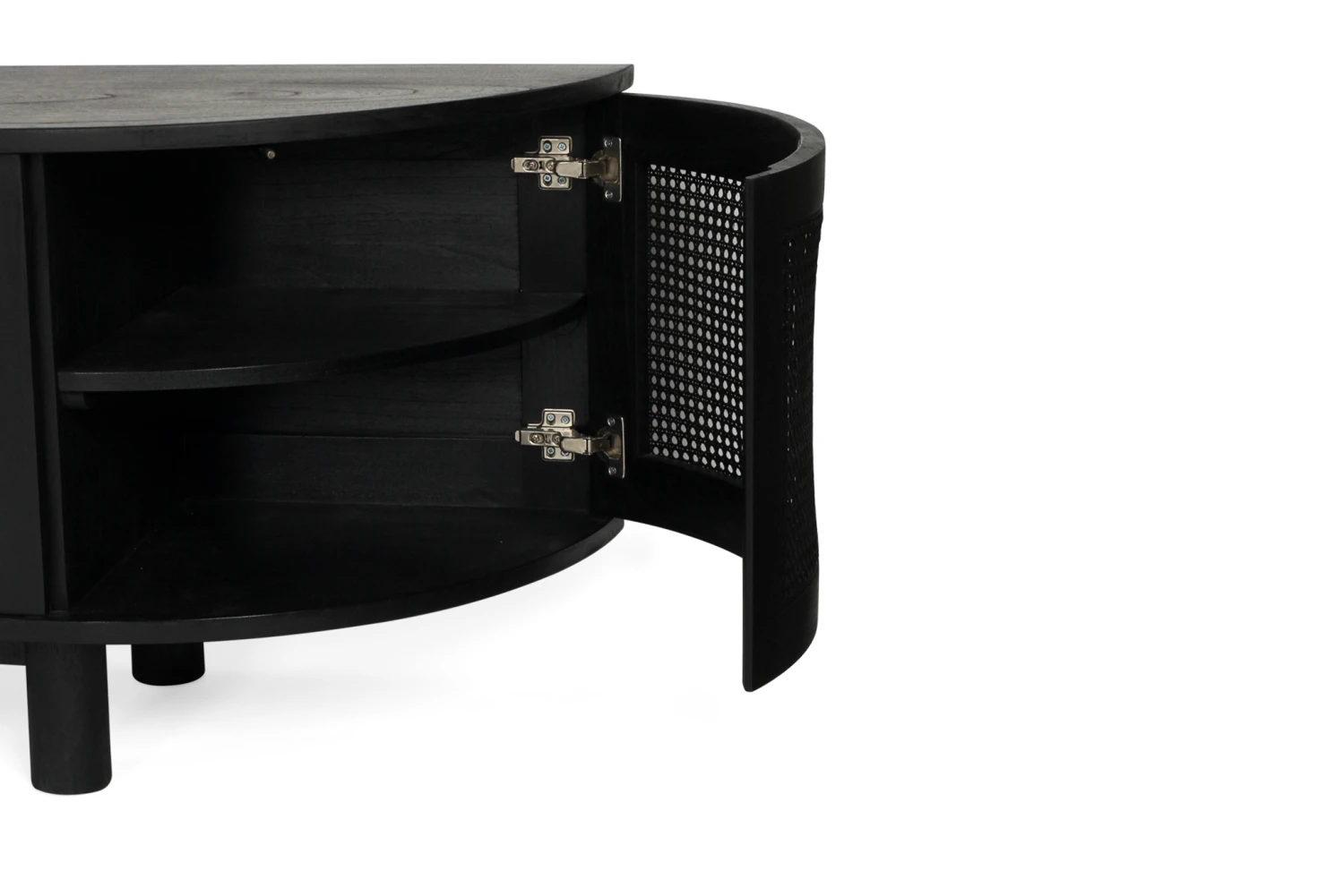 Iluka Entertainment Unit – Six Door – Black – Round End 11 Iluka Entertainment Unit – Six Door – Black – Round End - Image 9