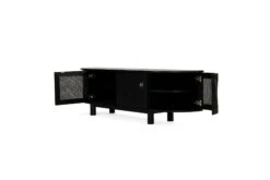 Iluka Entertainment Unit – Four Door – Black – Round End -Abide Interiors Iluka Ent Unit 6Door Rnd Blk 5