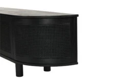 Iluka Entertainment Unit – Four Door – Black – Round End -Abide Interiors Iluka Ent Unit 6Door Rnd Blk 6