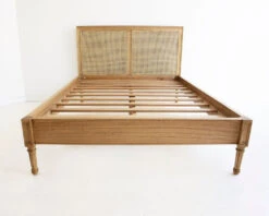 Hamilton Cane Bed – King Size – Low End – Weathered Oak