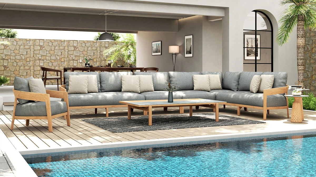 Kingscliff Outdoor Sofa – 2 Seater Left Arm – Modular- (Canvas Natural, Cast Slate Or Cast Silver Upholstery) 8 Kingscliff Outdoor Sofa – 2 Seater Left Arm – Modular- (Canvas Natural, Cast Slate Or Cast Silver Upholstery) - Image 6