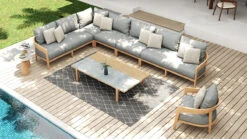 Kingscliff Outdoor Sofa – 2 Seater Left Arm – Modular- (Canvas Natural, Cast Slate Or Cast Silver Upholstery) 15 Kingscliff Outdoor Sofa – 2 Seater Left Arm – Modular- (Canvas Natural, Cast Slate Or Cast Silver Upholstery) -Abide Interiors Kimgscliff Modular Sofa Styled 2 1