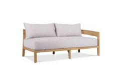Kingscliff Outdoor Sofa – 2 Seater Left Arm – Modular- (Canvas Natural, Cast Slate Or Cast Silver Upholstery)