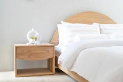 Koa Bedside Table – Low (46cmH) 28 Koa Bedside Table – Low (46cmH) -Abide Interiors Koa Bedside Low Styled 4