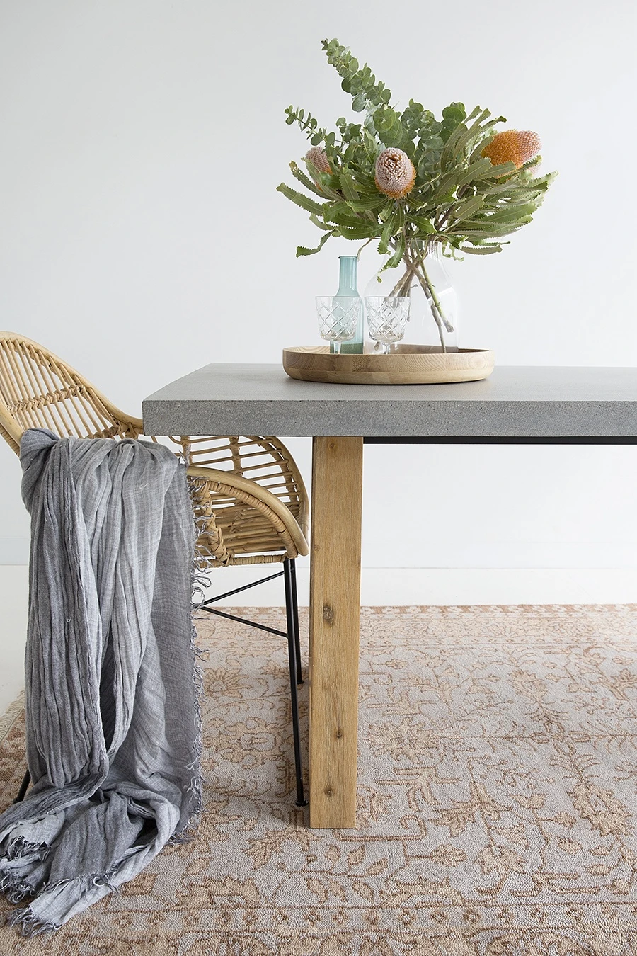 1.8m Sierra Elkstone Rectangular Dining Table – Speckled Grey With Light Honey Legs 11 1.8m Sierra Elkstone Rectangular Dining Table – Speckled Grey With Light Honey Legs - Image 9