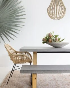 2.4m Sierra Elkstone Rectangular Dining Table – Speckled Grey With Light Honey Legs -Abide Interiors LOW RES Elkstone 84