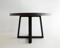 1.0m Alta Round Elkstone Dining Table – Ebony Black With Black Powder Coated Legs -Abide Interiors LOW RES Elkstone 89