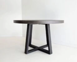 1.0m Alta Round Elkstone Dining Table – Ebony Black With Black Powder Coated Legs -Abide Interiors LOW RES Elkstone 91