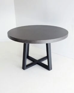 1.0m Alta Round Elkstone Dining Table – Ebony Black With Black Powder Coated Legs -Abide Interiors LOW RES Elkstone 92