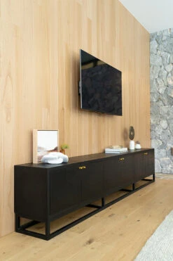 Lisette Entertainment Unit – Six Door – Black -Abide Interiors Lisette Ent