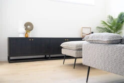 Lisette Entertainment Unit – Six Door – Black -Abide Interiors Lisette Ent 6Door Black Styled 1