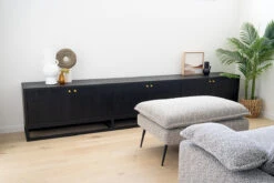 Lisette Entertainment Unit – Six Door – Black -Abide Interiors Lisette Ent 6Door Black Styled 2 1