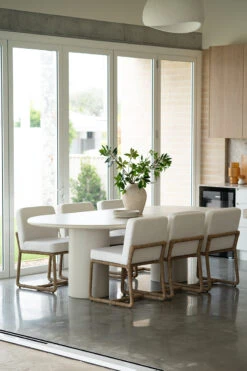 Lorenzo Oval Dining Table – 2.4m -Abide Interiors Lorenzo Dining Coco Dining Styled 1 1