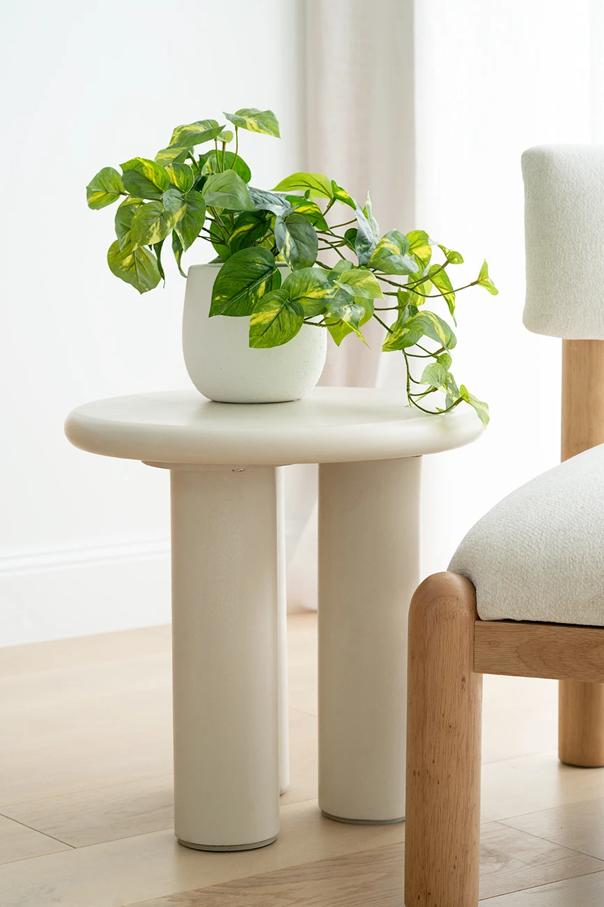 Lorenzo Pillars Round Side Table – 45cm 4 Lorenzo Pillars Round Side Table – 45cm - Image 2