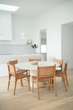 Pasadena Woven Leather Side Chair – Natural 35 Pasadena Woven Leather Side Chair – Natural -Abide Interiors Lorenzo Round Dining 160cm 9 1