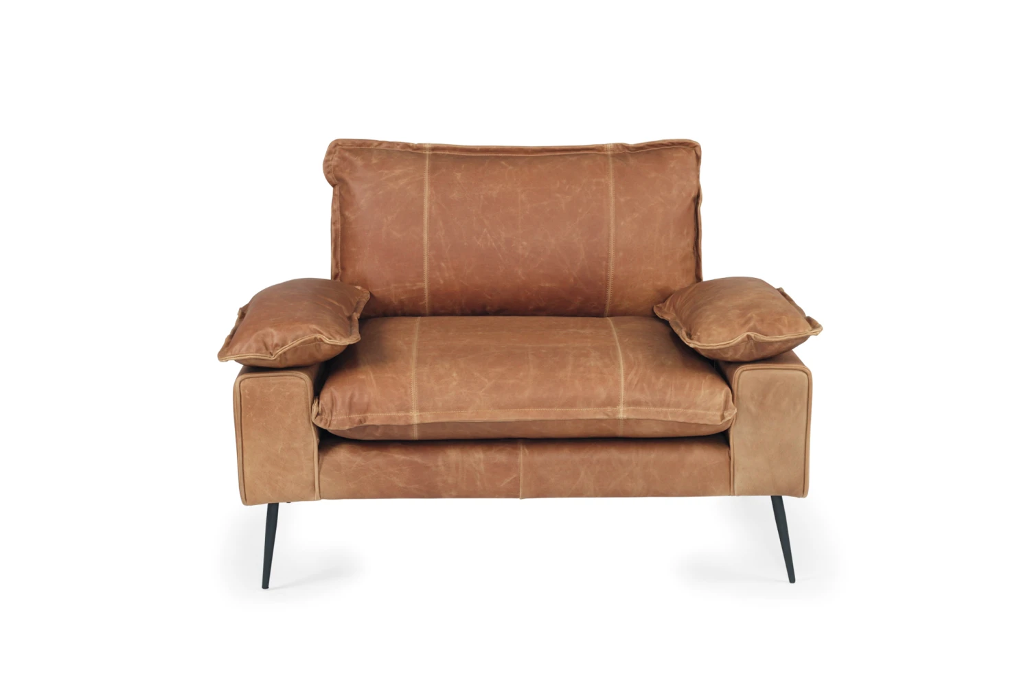Marly 1 Seater Sofa – Cognac Leather 6 Marly 1 Seater Sofa – Cognac Leather - Image 4