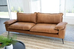 Marly 3 Seater Sofa -Abide Interiors Marly 3Seat Sofa Cognac Styled 1