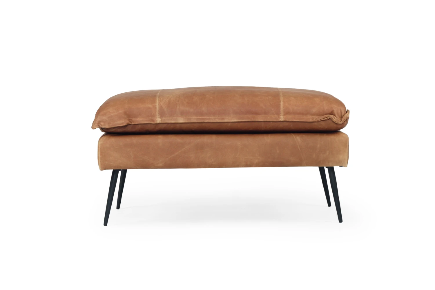 Marly Footstool – Cognac Leather 3 Marly Footstool – Cognac Leather